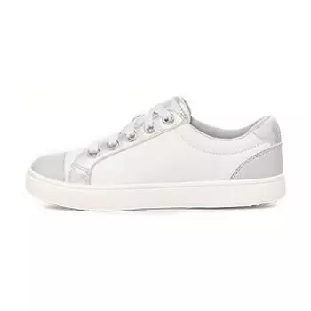 UGG Synthetic Leather Round Toe Lace-Up Thick Sole Low-Top Sneakers Kids sneakers White 1132723K-MGR 33.5