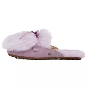 UGG Тапочки из овчины Shaine Fluff, цельные, легкие, удобные, на плоской подошве, плюшевые, модные, женские, розовые, фиолетовые 1105316-SHAD 36