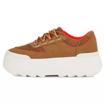 UGG Trendy Lace-Up Low-Boad Platform Shoes Women sneakers Brown 1136842-CHE 38