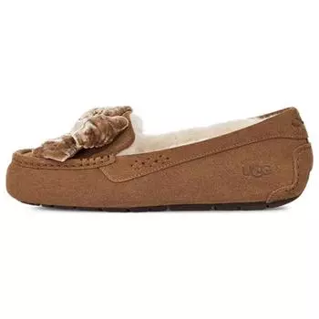 UGG Туфли на плоской подошве с рюшами и бантом из бархата для отдыха. Женские туфли на плоской подошве 1138650 36