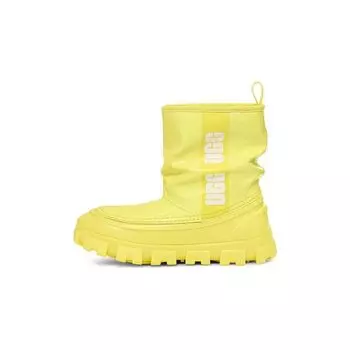 UGG Удобные молодежные зимние ботинки до середины голени на толстой подошве, детские ботинки грушевидно-желтого цвета 1143697-PRF 32.5