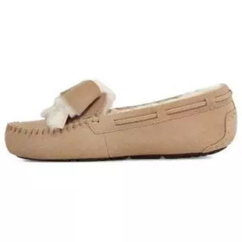 UGG Удобные тапочки с бантом из меха женские тапочки песочного цвета 1138373-SAN 37
