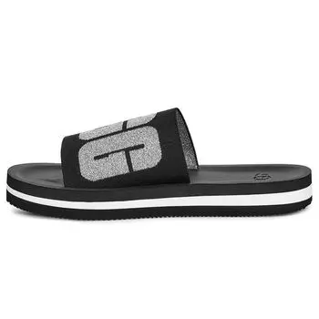 UGG Удобные тапочки Zuma Graphic Metallic женские тапочки черного цвета 1101558-BLK 37