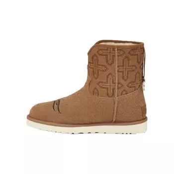 UGG Вышитые ботинки Kenton, теплые, удобные, короткие, зимние ботинки, унисекс, каштановые 1136610-CHE 41