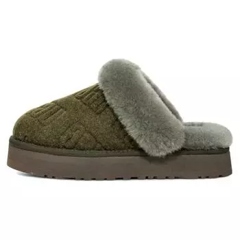 UGG Замшевые тапочки с круглым носком, женские тапочки, зеленые 1143986-FRSN 37