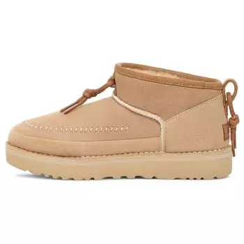 UGG Замшевые удобные короткие зимние ботинки с круглым носком женские коричневые 1152953-SAN 43