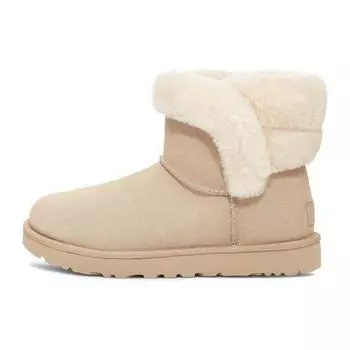 UGG Женские короткие зимние сапоги из овчины и меха с круглым носком, бежевые 1153512-SWD 37