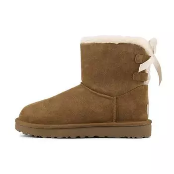 UGG Женские короткие зимние сапоги Mini Continuity Bow Chestnut-Brown 1110705-CHE 39