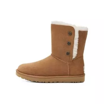 UGG Женские зимние ботинки Bailey Snaps, теплые, прочные, амортизирующие, нескользящие, модные, повседневные, плюшевые, до середины голени, коричневые 1127151-CHE 36