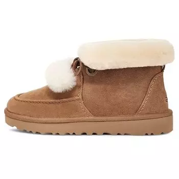 UGG Женские зимние ботинки Kyrina Bow Pom Suede, теплые, прочные, нескользящие, коричневые 1125390-CHE 38