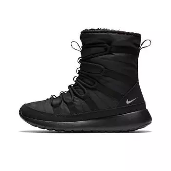 угги Nike Roshe One Hi Black Metallic Silver GS 807758-001