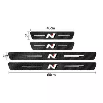 Углеродное волокно, автомобильная наклейка, защитная полоса, авто на порог, водонепроницаемая защитная пленка для Hyundai N LINE I30 I20 Sonata Accent Tucson Elantra