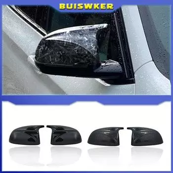Углеродное волокно автомобиля, дверь заднего вида, боковое зеркало, крышки, чехол для BMW x3 G01 x4 G02 x5 G05 2018-22, черный стиль M3