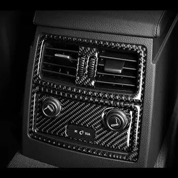 Углеродное волокно автомобиля сзади кондиционер вентиляционное отверстие панель крышка наклейки аксессуары для BMW E60 5 серии 520 523 530Li Style A