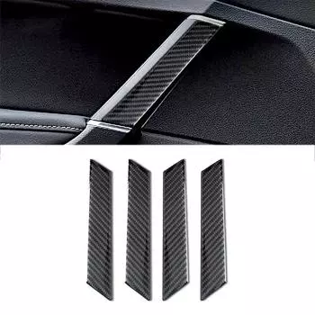 Углеродное волокно, боковая дверь, подлокотник, ручка, панель, накладка для Vw Volkswagen Golf 7 Gti R Gte Gtd Mk7, интерьер автомобиля углеродного волокна черного