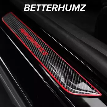 Углеродное волокно для Tesla Model 3 Y-Performance, 4 шт., накладка на порог автомобиля, защитные наклейки, авто синий