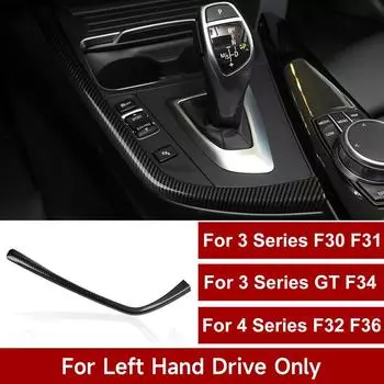 Углеродное волокно стиль переключения передач боковой L-образной полосы отделка LHD автомобильные аксессуары для BMW 3 серии F30 F31 F34 3GT 2012 2013 2014-2019