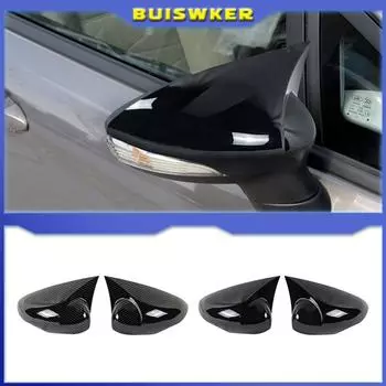 Углеродное волокно Ярко-черный боковое зеркало заднего вида для Ford Fiesta 7 VII MK7 2008 2009 2010 2011 2012 2013 2014 2015 2016 2017