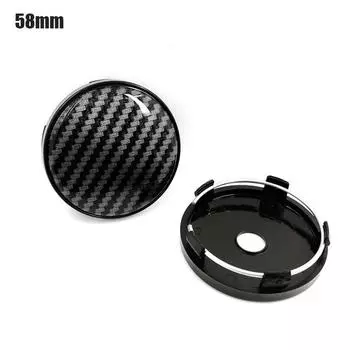 Углеродный черный 57 мм 58 мм автомобильные колпаки ступицы колеса авто обод пыленепроницаемая крышка эмблема 58mm