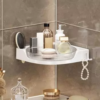 Угловая душевая кабина для ванной комнаты, душевая стойка, большая вместимость, не требуется сверление, простая установка чёрный