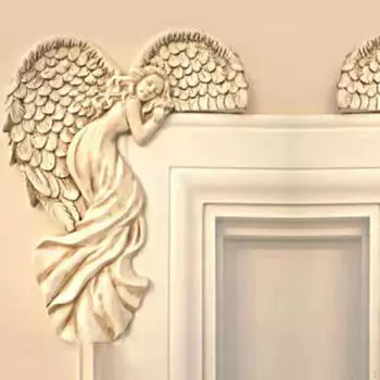 Угловая фигурка ангела на стене, подвесная статуя, художественное украшение из смолы для дома, новоселья Left