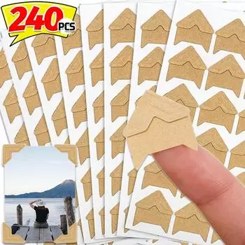 Угловая наклейка для фотоальбома своими руками Креативные угловые наклейки Угловые наклейки из крафт-бумаги Защита изображения для скрапбукинга Декор