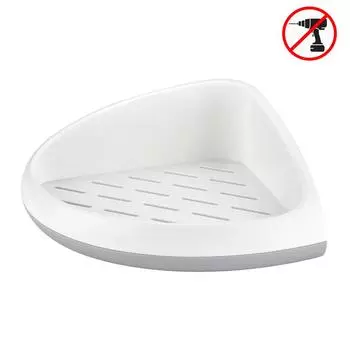 Угловая настенная сливная полка для ванной комнаты, туалетный шампунь, гель для душа, держатель для хранения банных принадлежностей серый