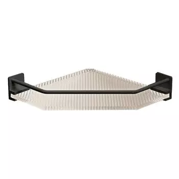 Угловая полка для душа, органайзер для душа в ванной, акриловая полка для душа, без сверления, большая вместимость для чёрный