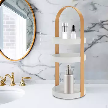 Угловая полка для хранения косметики, 3-слойная подставка для закусок, фруктов, кексов, туалетные лотки жёлтый