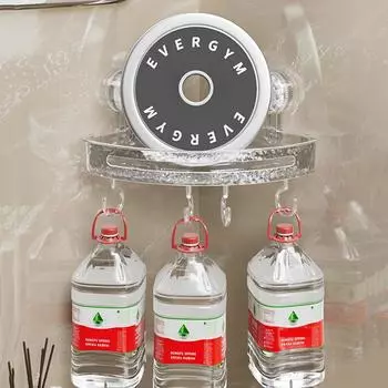 Угловая полка для хранения в ванной комнате Настенная полка Полка для хранения шампуня Держатель для косметики Органайзер без перфоратора Аксессуары для ванной комнаты белый