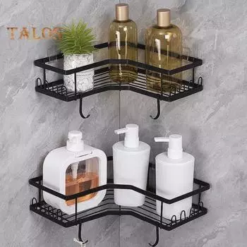 Угловая полка для хранения вещей, душевая кабина с антикоррозийным покрытием, устойчивая к коррозии, полая конструкция, органайзер для душа с держателем для мыла Sets