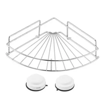 Угловая полка для ванной комнаты, настенная полая треугольная душевая стойка с 2 присосками для туалета