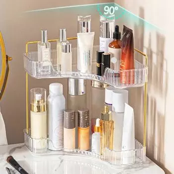 Угловая полка для ванной комнаты, органайзер для хранения, большая вместимость, несколько ярусов, простая установка, органайзер для косметики