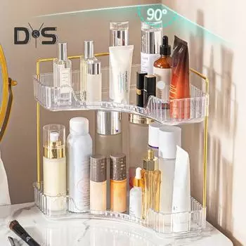 Угловая полка для ванной комнаты, органайзер для хранения, большая вместимость, несколько ярусов, простая установка, органайзер для косметики чистый