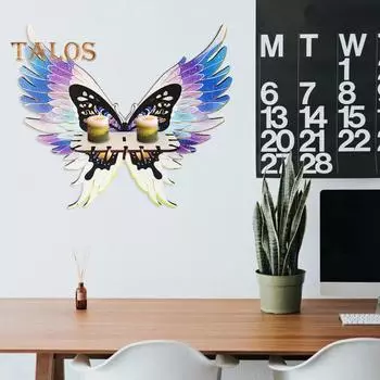 Угловая полка с крыльями бабочки, плавающая угловая полка, простая в установке, многоцелевая деревенская деревянная полка для демонстрации, настенная полка-бабочка, декор D