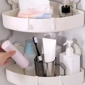 Угловая прочная присоска для хранения, удобная 1 комплект чашек, угловой ящик для хранения душа