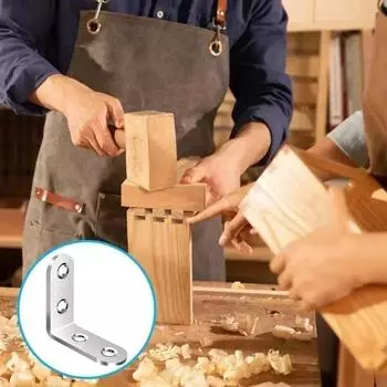 Угловая распорка L из нержавеющей стали, металлические угловые соединители L, кронштейны для крепления полок опорной рамы мебельного шкафа