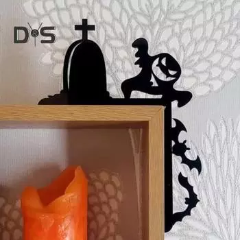 Угловая табличка на дверь на Хэллоуин, деревянная черная тыква, ведьма, паутина, замок, дверная рамка, табличка для украшения домашней вечеринки на Хэллоуин D