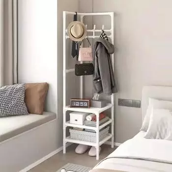 Угловая вешалка для одежды в спальне, 2/3-уровневая угловая вешалка для одежды, органайзер для одежды на ночной столик, полка для хранения одежды