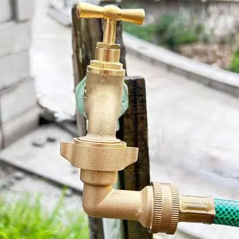 Угловое соединение из меди, колено садового шланга 90 градусов, 3/4-дюймовая садовая водопроводная труба, подвижный интерфейс из латуни One Size