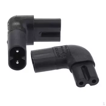 Угловой адаптер IEC320 C7-C, левый преобразователь мощности