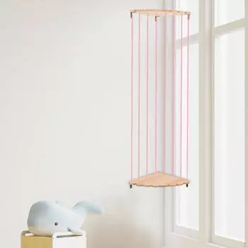 Угловой держатель для плюшевых игрушек из дерева, органайзер для мягких игрушек, практичное хранение розовый
