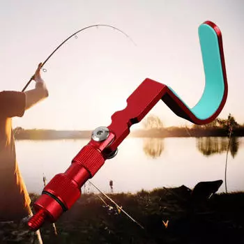 Угловой держатель для удочки. Практичный, простой в установке, универсальный алюминиевый сплав для пикника. красный