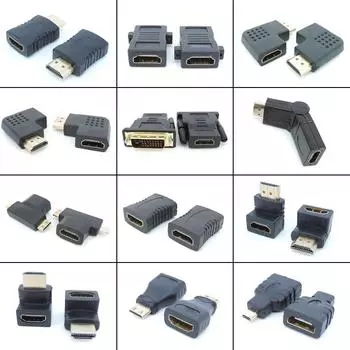 Угловой HDMI-совместимый адаптер-конвертер «папа-мама» Разъем Mini / Micro HDMI-совместимый удлинитель NO.8