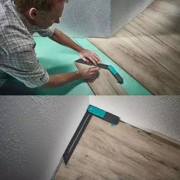 Угловой измеритель угла наклона Регулируемая угловая линейка с фиксатором Измерительный шаблон Линейка для деревообработки Измерительный инструмент Аксессуары для деревообработчиков синий