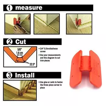 Угловой калибр Bullnose Точные инструменты для деревообработки Инструмент для маркировки Угловой домашний измерительный инструмент Разметочный копировальный аппарат Чертилка