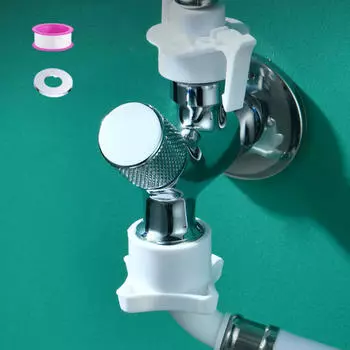 Угловой клапан для стиральной машины, кран для посудомоечной машины, соединитель для шланга, прочный, двойной 4 point thread