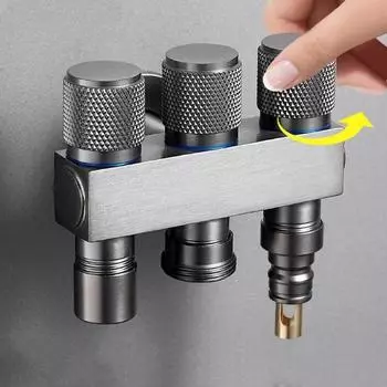 Угловой клапан для ванной комнаты, аксессуары для смесителей, угловой клапан «один в три», трехходовой водонагреватель, многофункциональный клапан для туалета, три управляющих крана B with interface