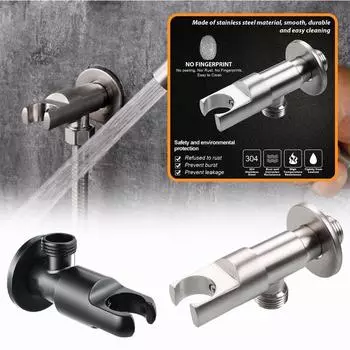 Угловой клапан с держателем для биде, латунный картридж, смеситель для ванной комнаты, устойчивый к утечкам, простой в использовании клапан, кран stye1