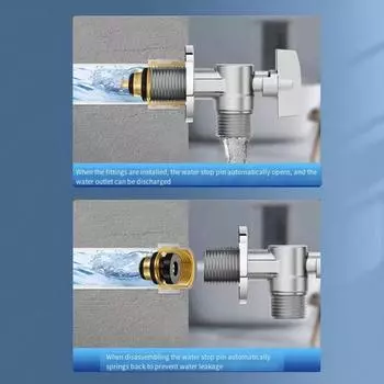 Угловой клапан с длительным сроком службы, латунный кран, запорный клапан для воды